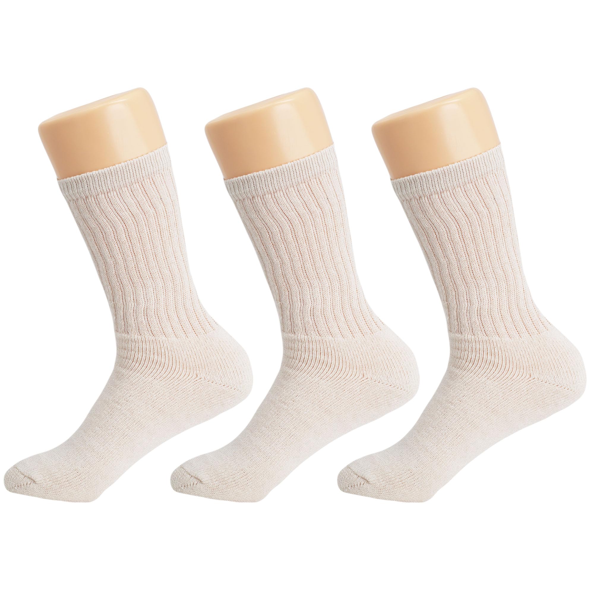 Premium American-Made Cotton Cushion Crew Socks for Men - Breathable Athletic Sports Socks for Running, Hiking & Workout - Comfortable Everyday Casual Wear