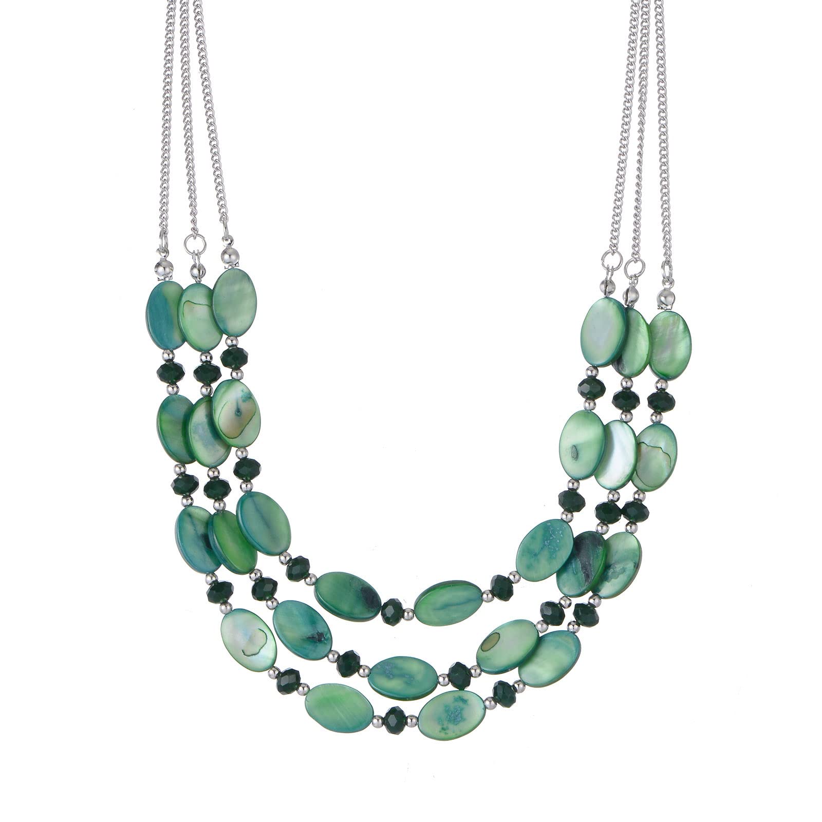 FULU AUTUMN Chunky Layered Beaded Necklace for Women - Multi Strand Statement Jewelry, Fashion Birthday Gift for Mom, Perfect for Parties, Weddings & Everyday Wear