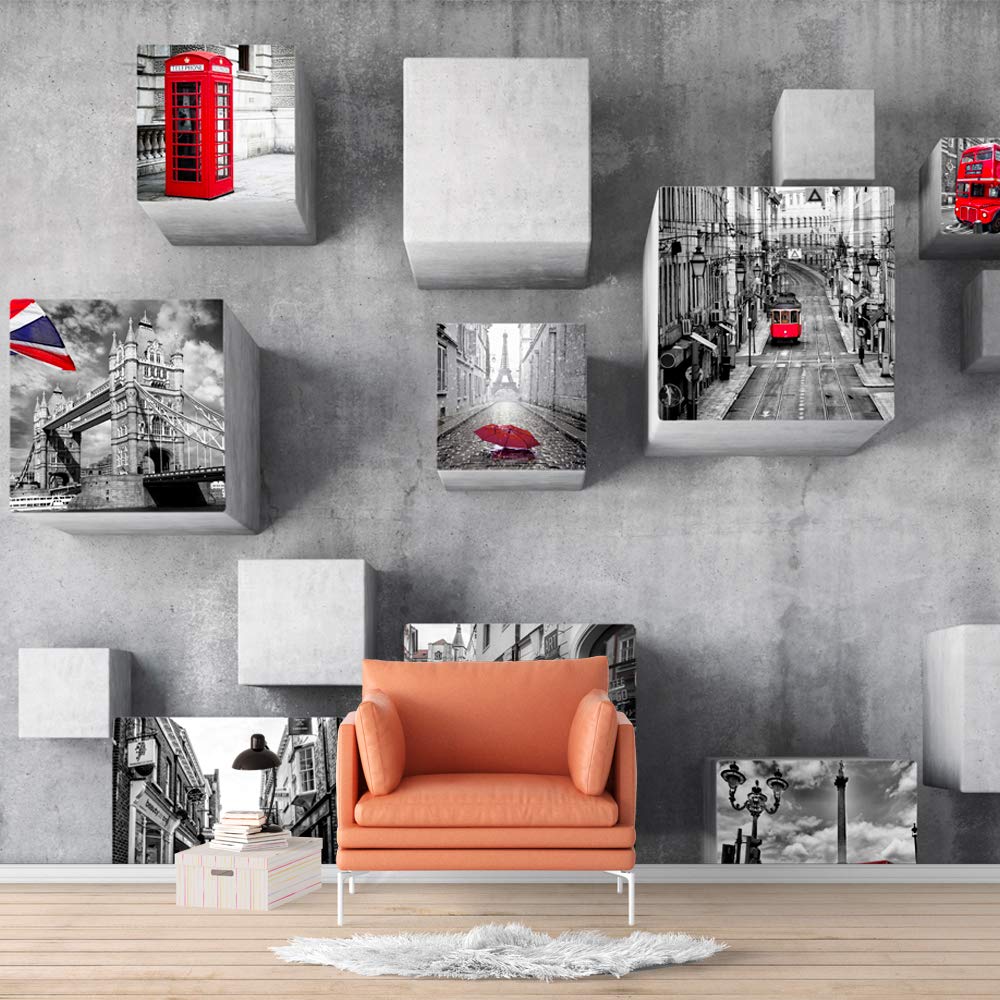 Abstract Banksy Street Art Removable Wallpaper - Peel and Stick Wall Mural for Bedroom (100x144 inches) | Easy DIY Home Decor & Accent Wall Design