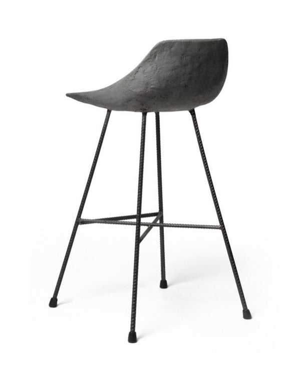Hauteville 670 Counter Stool by Lyon Beton - Modern Bar Stool with Metal Frame & Comfortable Seat - Perfect for Kitchen Island, Breakfast Bar & Home Decor