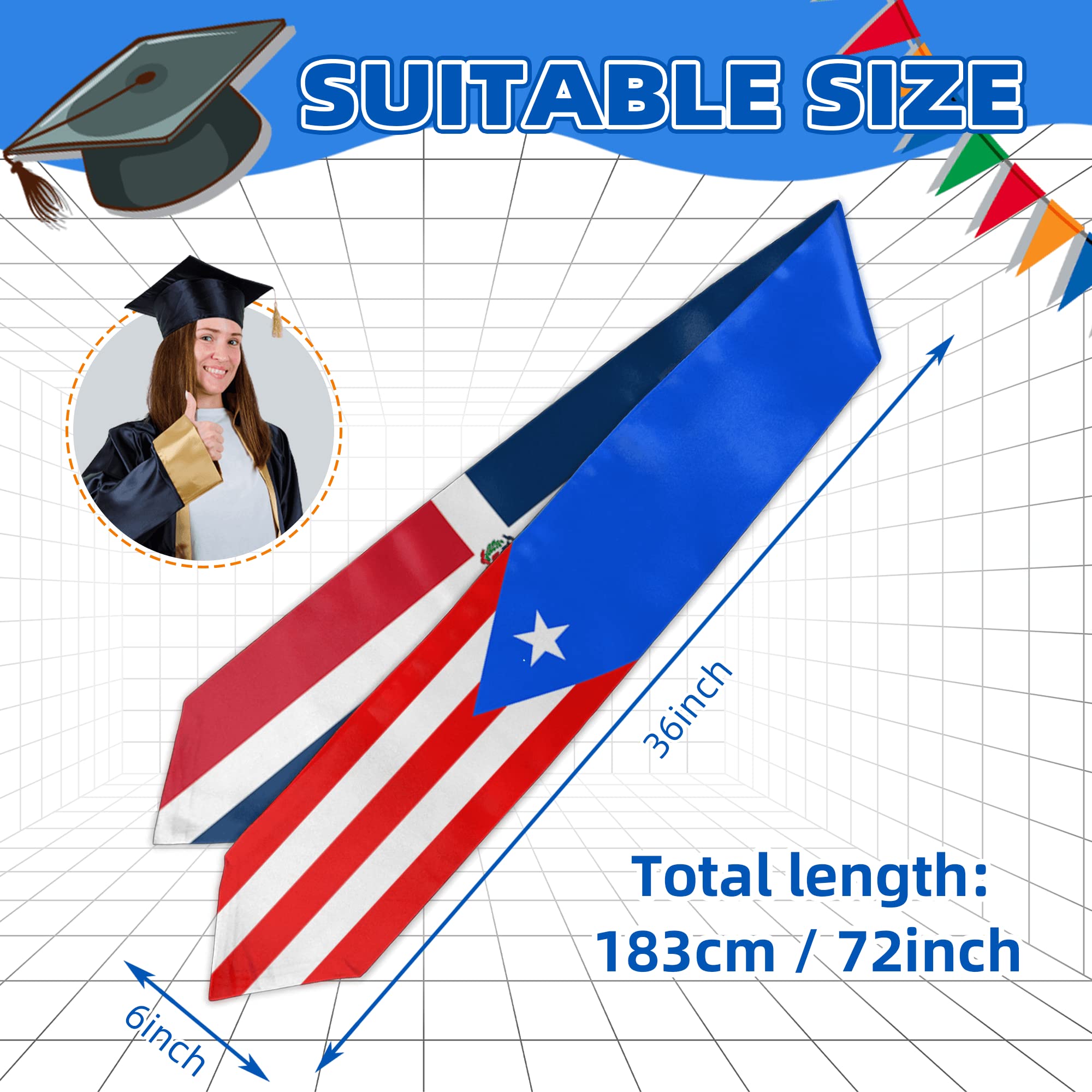 Graduation Stole Sash Scarf - Elegant Keepsake for Graduates - Perfect Gift for International Students - Ideal for Ceremonies, Photos & Celebrations