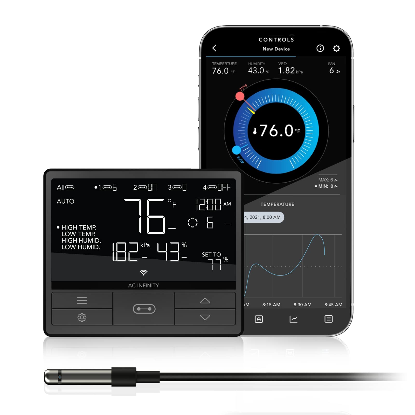 AC Infinity Controller 69 PRO - Smart Grow Tent Environmental Controller with WiFi & Bluetooth | Temperature, Humidity, VPD, Timer & Schedule Controls | Perfect for Indoor Gardening, Hydroponics & Ventilation Systems