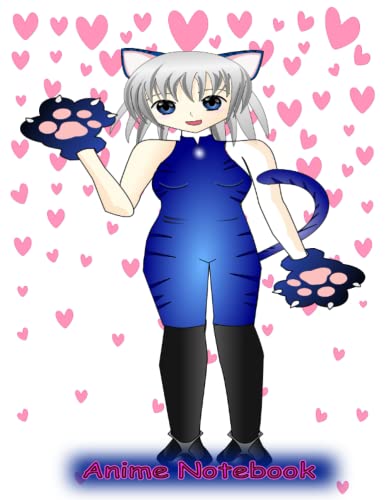 Anime Cat Girl Notebook - Cute College Ruled Lined Journal for School, Office & Home Use, 8.5 x 11 Inches, 120 Pages - Perfect for Note Taking, Sketching & Gift Giving