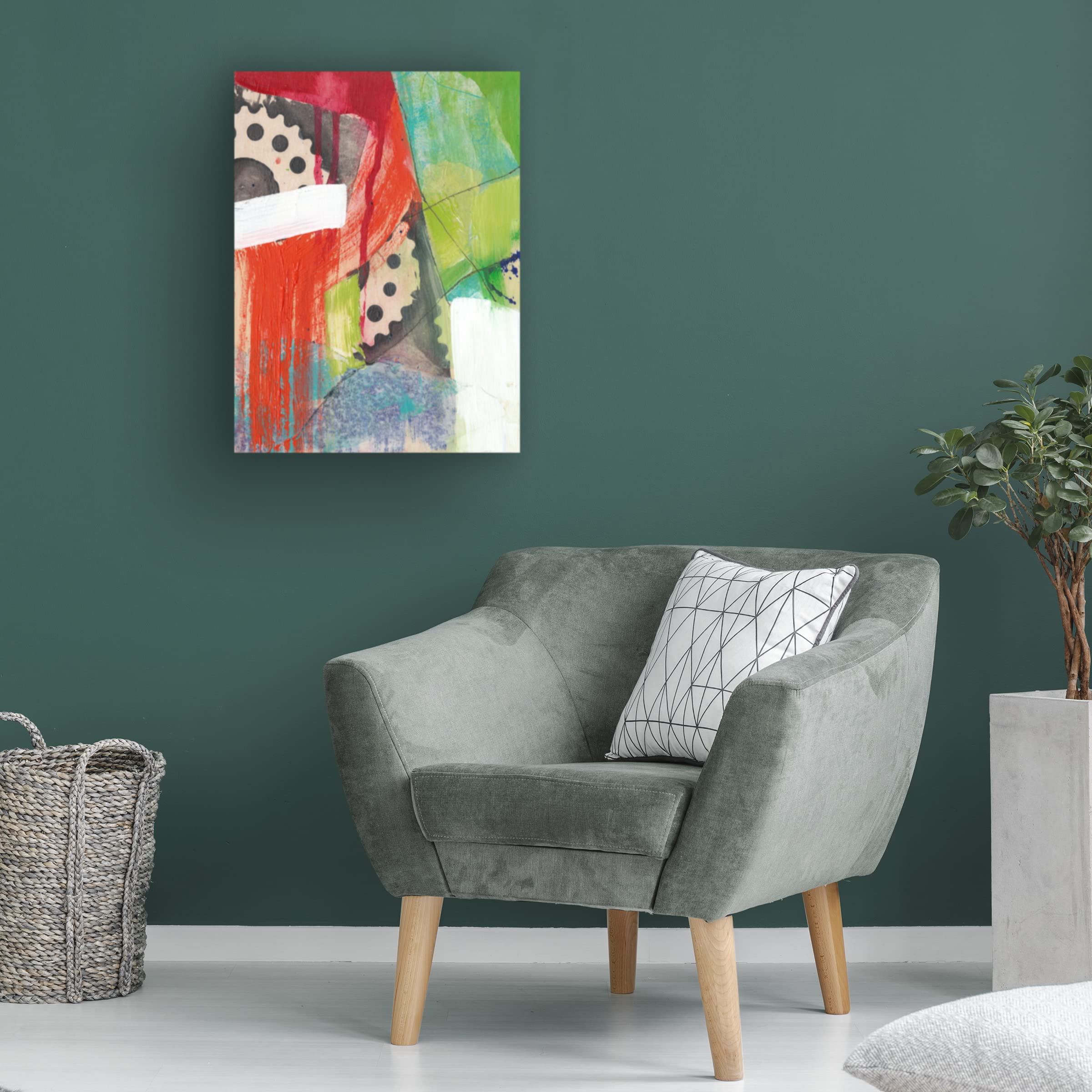 Jennifer Goldberger 'Gear Head II' Canvas Wall Art Print - Modern Home & Office Decor - Perfect for Living Room, Bedroom or Workspace