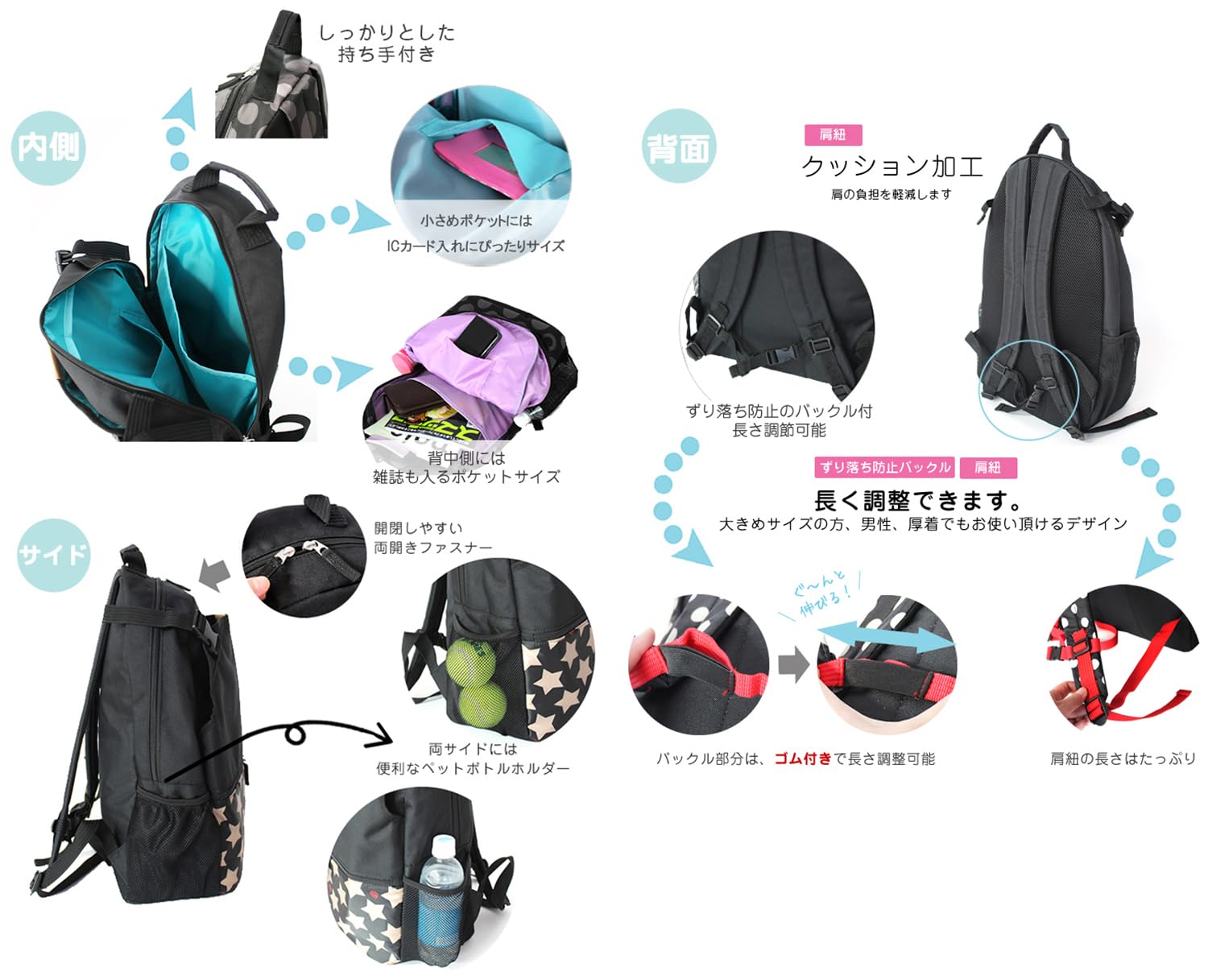 Lightweight Large Capacity Water Repellent Backpack for Tennis - Holds 2 Rackets & Deodorizing Shoe Case | Perfect for Gym, Travel & Outdoor Sports | Cookie Flower Cafe Style