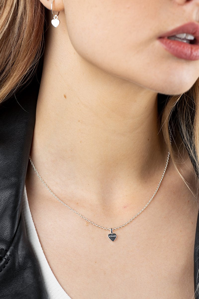 Stolen Heart Necklace for Women - Romantic Love Pendant Jewelry Gift for Valentine's Day, Anniversary & Special Occasions