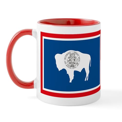 White/Red Inside - Wyoming Flag Mug
