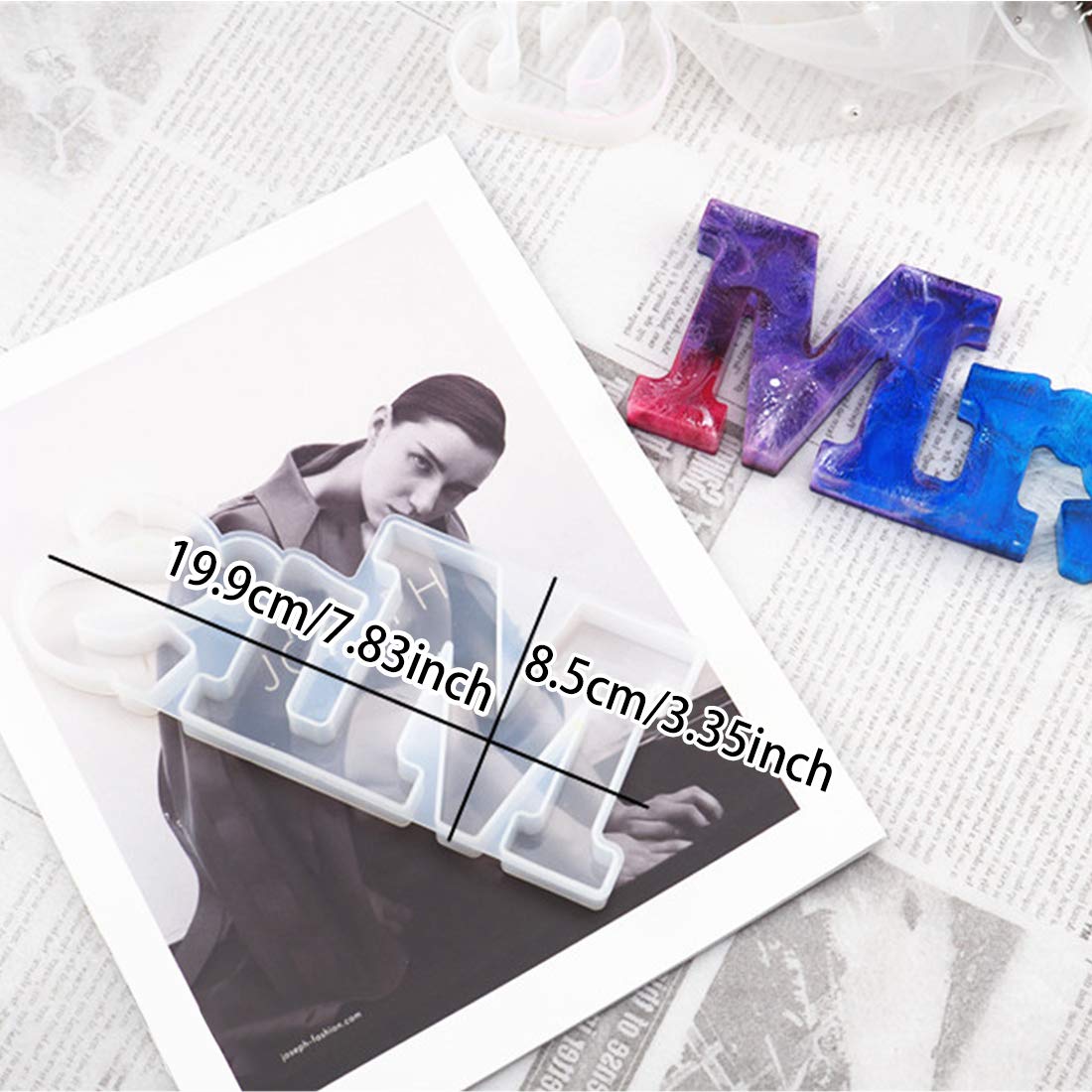 FineInno MR & MRS Silicone Resin Molds for DIY Epoxy Crafts - Wedding Cake Topper, Home Decor, Table Centerpiece & Romantic Gift Making