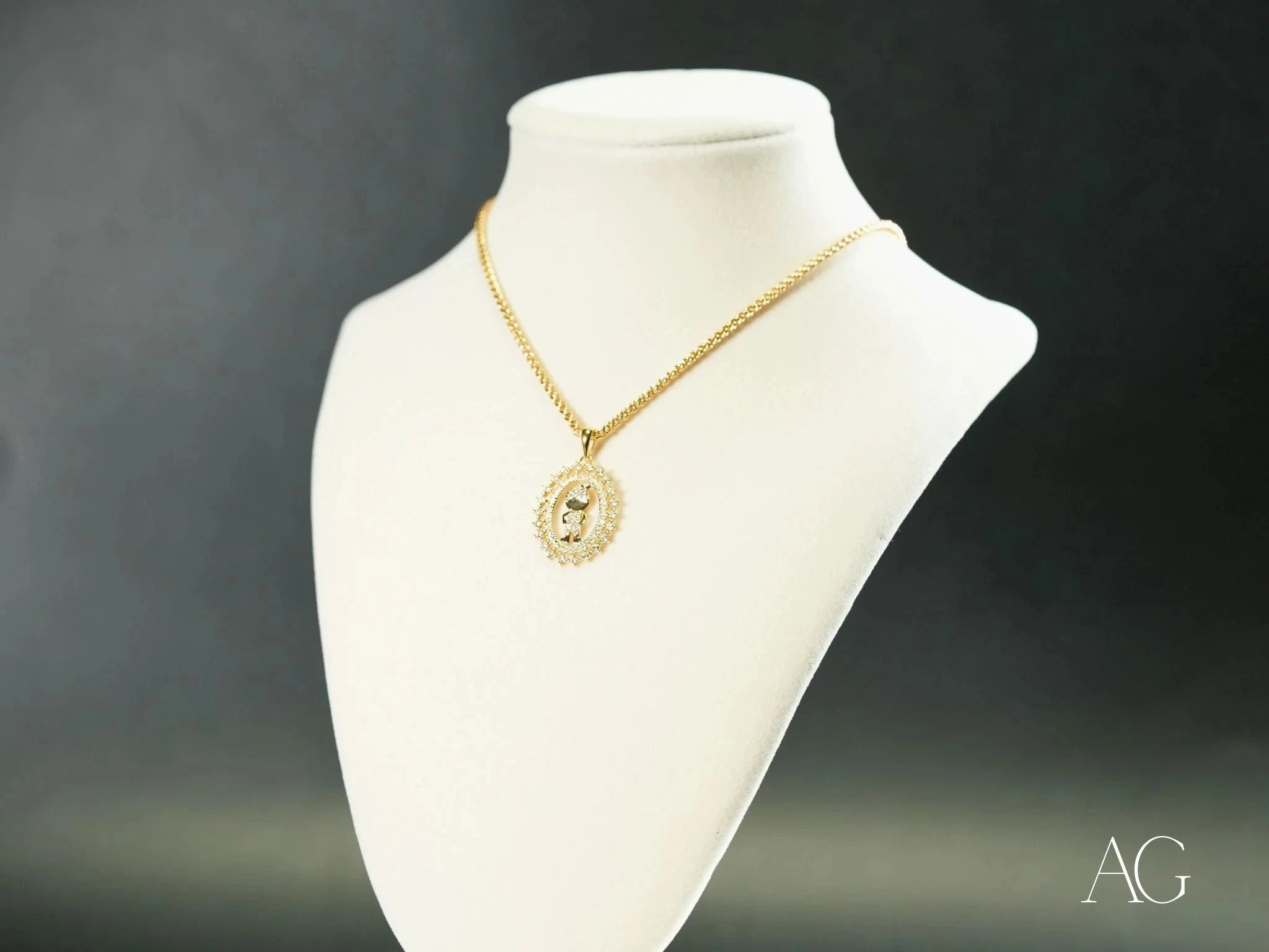 18K Gold CZ Boy Pendant Necklace - Elegant Jewelry Gift for Men & Women | Perfect for Birthdays, Anniversaries & Special Occasions