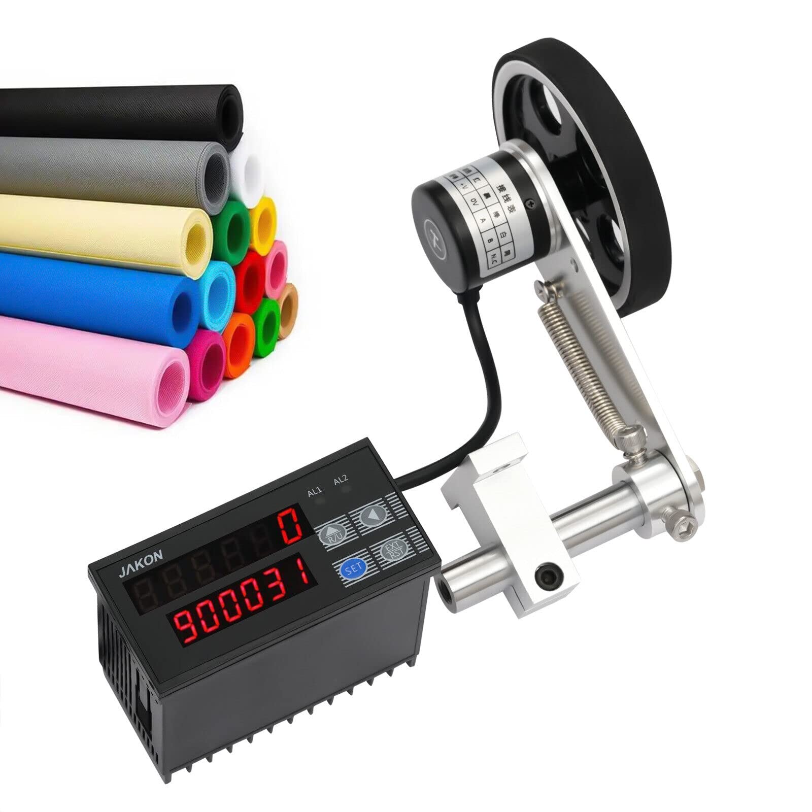Digital Meter Counter with Rolling Wheel & Rotary Encoder - High Accuracy Length Measuring Tool for Fabric, Wire, Pipe & Textile Measurement | Perfect for Construction, Sewing & Industrial Applications