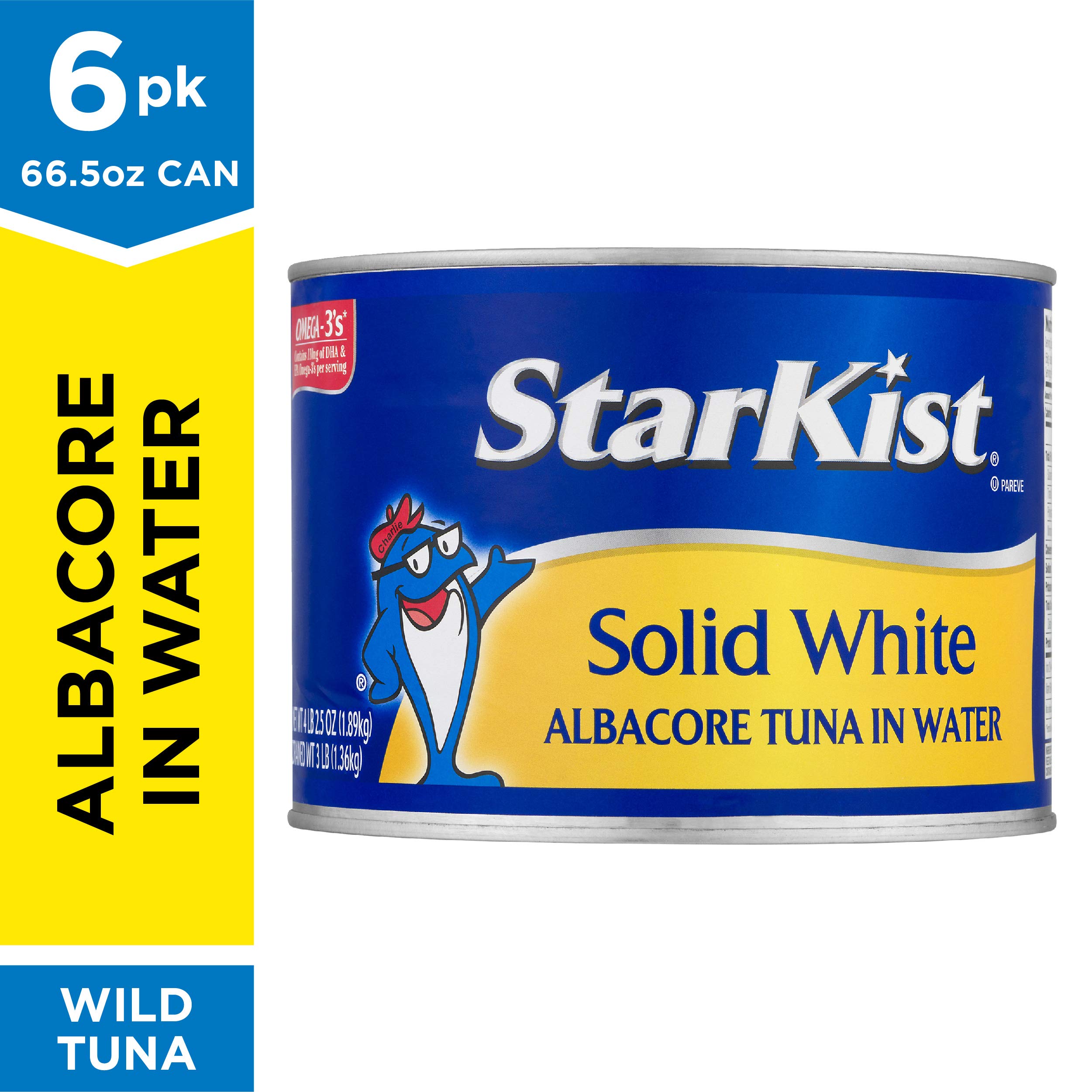 StarKist Solid White Albacore Tuna in Water - 66.5 oz Can (Pack of 6) | Premium Canned Tuna for Salads, Sandwiches & Meal Prep | High Protein, Low Mercury, Keto & Paleo Friendly
