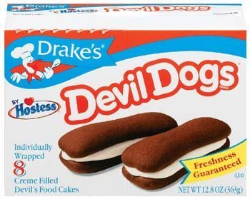 Drake's Devil Dogs Creme Filled Cakes - 8 Count Pack (12.8 oz) | Pack of 6 | Classic American Snack Cakes | Perfect for Lunchboxes, Parties & Office Treats