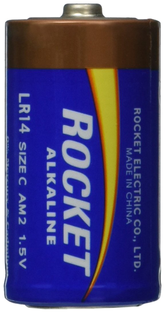 Premium ROCKET 2-Pack C-Cell Batteries - High Performance Long Lasting Power for Flashlights, Toys & Electronics (Set of 2) - Perfect for Emergency Kits, Camping Gear & Household Devices
