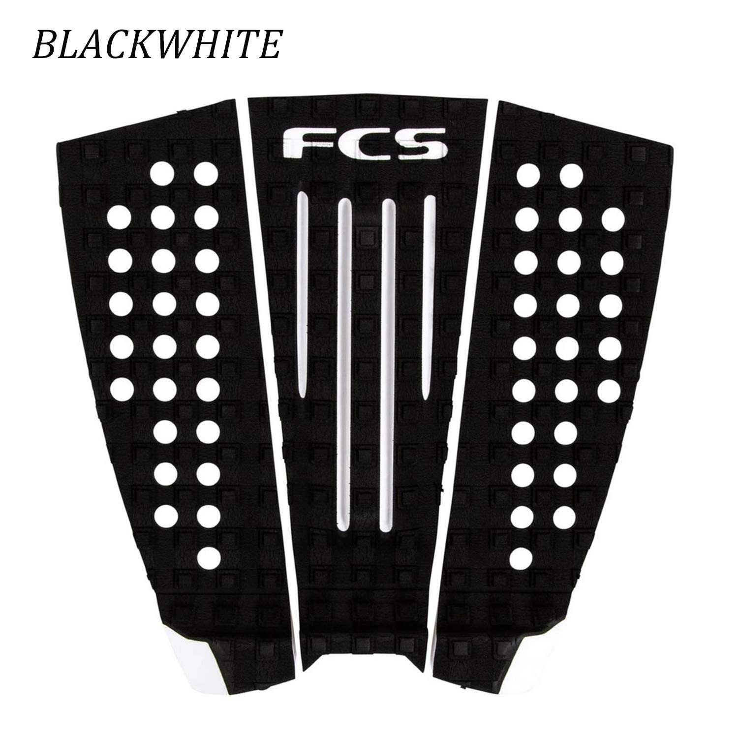FCS Julian Traction Pad - Black/White Surfboard Grip for Enhanced Control - Perfect for Surfing, Paddleboarding & Water Sports