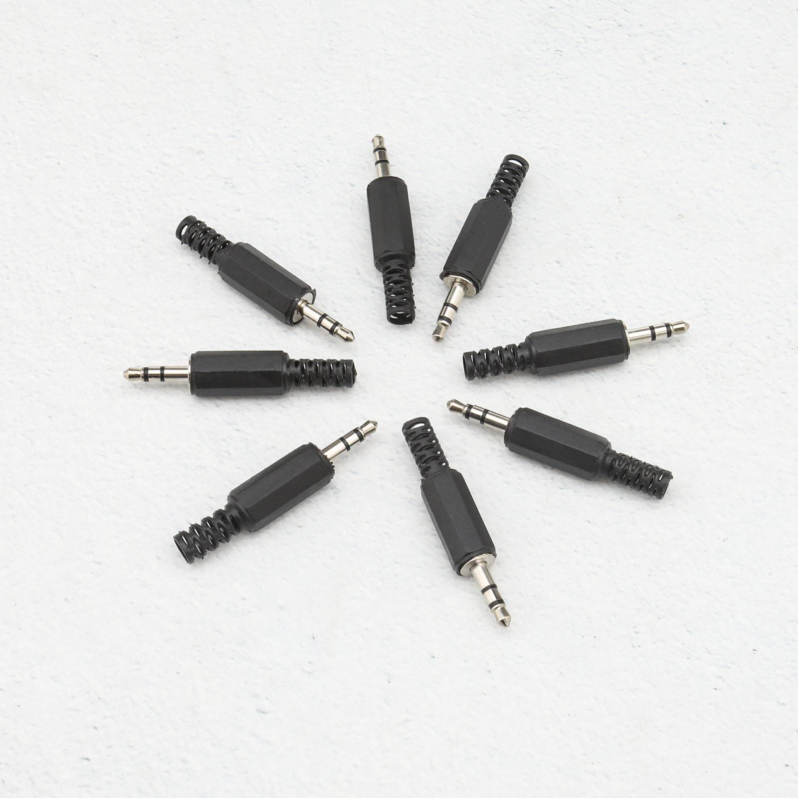 10x 3.5mm TRS Stereo Male Plug Jack Connectors - 1/8