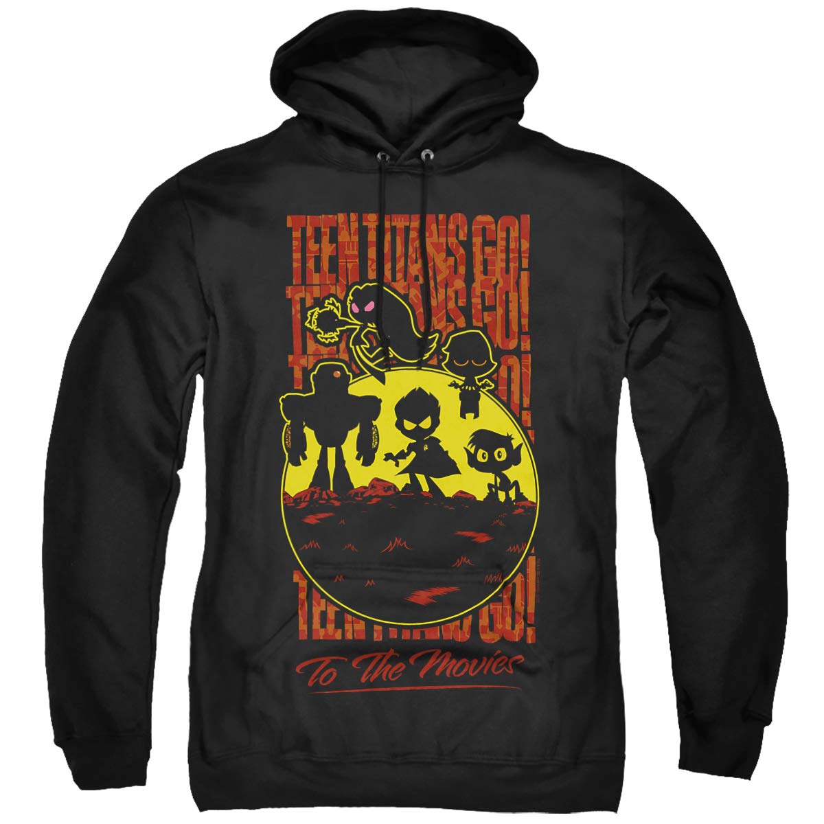 Teen Titans Go To The Movies Silhouette Hoodie - Unisex Pullover Sweatshirt for Adults & Teens | Perfect for Cosplay, Movie Nights & Superhero Fans