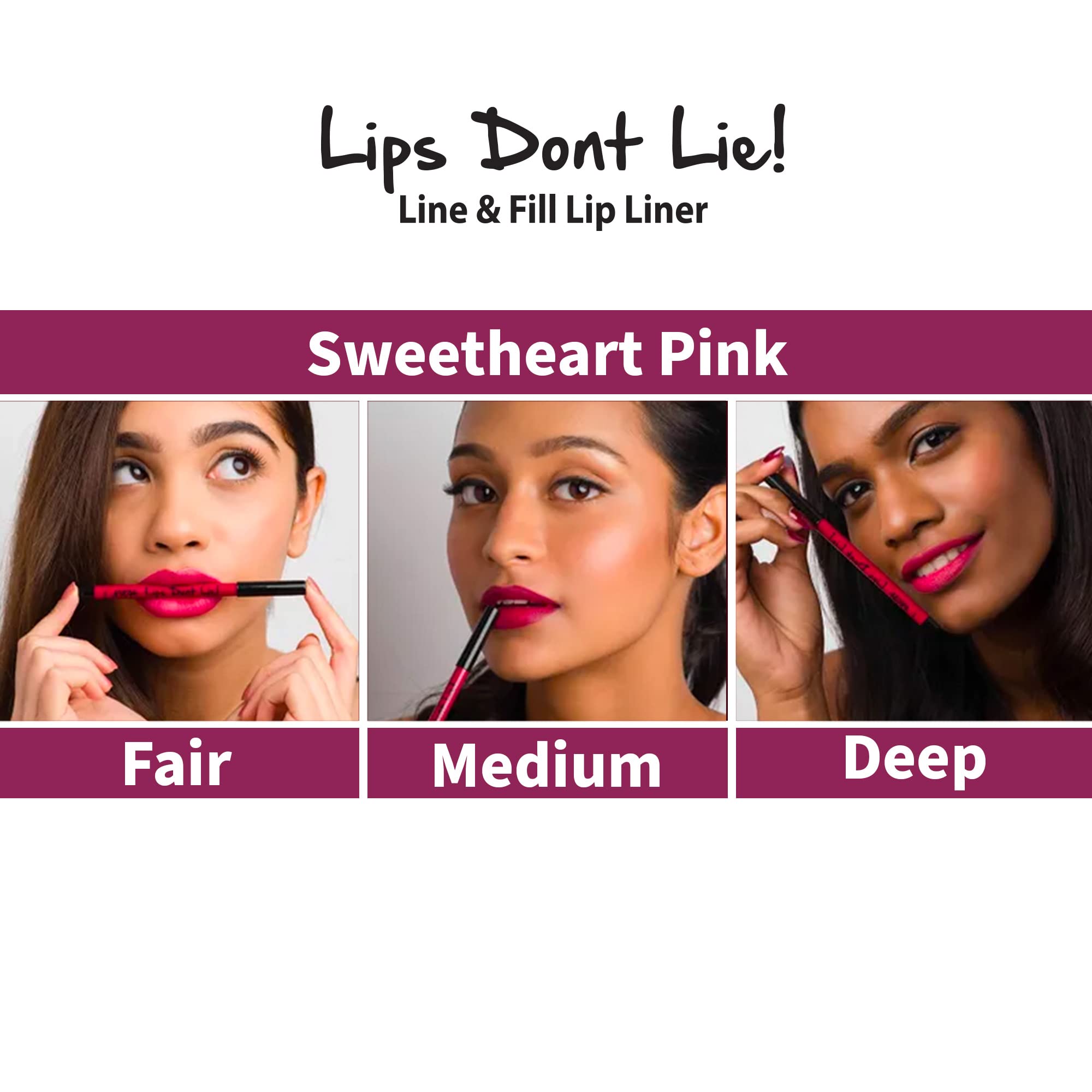 Nykaa Lips Don't Lie Line and Fill Lip Liner - Sweetheart Pink 06 | Creamy Matte Finish, Long-Lasting Waterproof Lip Pencil | Perfect for Everyday Wear, Date Night & Special Occasions