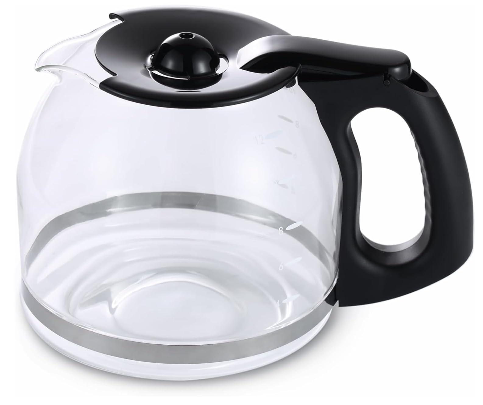 12-Cup Replacement Coffee Carafe for Mr. Coffee Maker - Compatible with PLD12 & PLD12-RB Series - Durable Black Handle - Perfect for Home, Office, and Restaurant Use