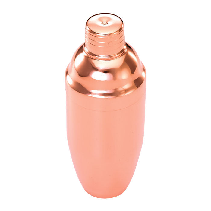Barfly by Mercer M37039CP Japanese Style 3-Piece Cocktail Shaker Set, Copper Plated, 24 oz - Professional Bartender Tools for Mixing Martinis, Margaritas & Cocktails at Home Bars or Parties