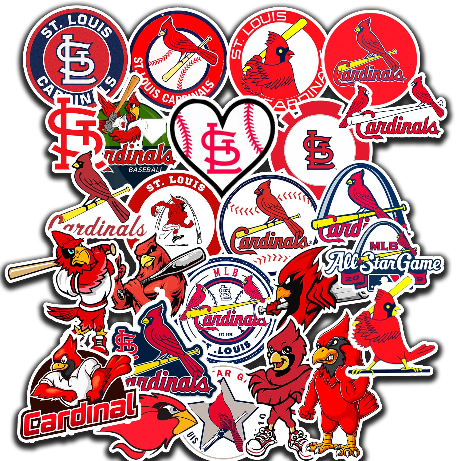 25 Pack American Baseball Stickers - Waterproof Vinyl Decals for Water Bottles, Laptops, Bikes & Motorcycles - Perfect for Sports Fans, School Supplies & Car Decoration
