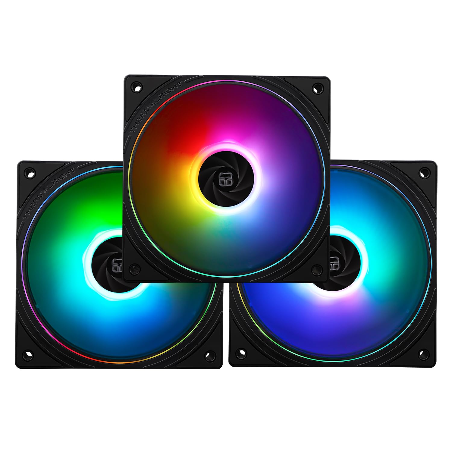 Thermalright TL-S12-S X3 120mm ARGB PWM CPU Cooler Fan - High Performance 1500RPM Silent PC Cooling Fan with RGB Lighting for Gaming PC, Workstation & Home Computer Builds - Black (TL-S12-S X3)