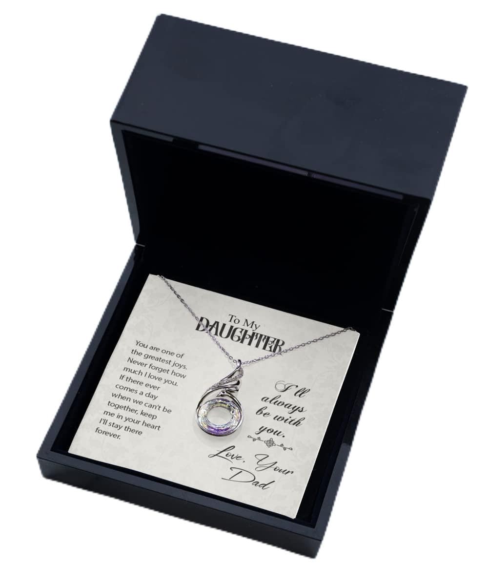 Zapbest My Daughter Necklace - Personalized Birthday & Graduation Gift from Dad - Rising Phoenix Pendant Jewelry for Daughters - Perfect for Birthdays, Father's Day & Special Occasions