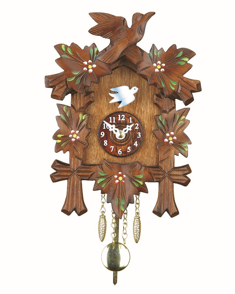 Authentic Black Forest Cuckoo Clock by Trenkle - Handcrafted German Wooden Wall Clock with Moving Figures & Bird Sounds - Perfect for Home, Office & Cabin Decor