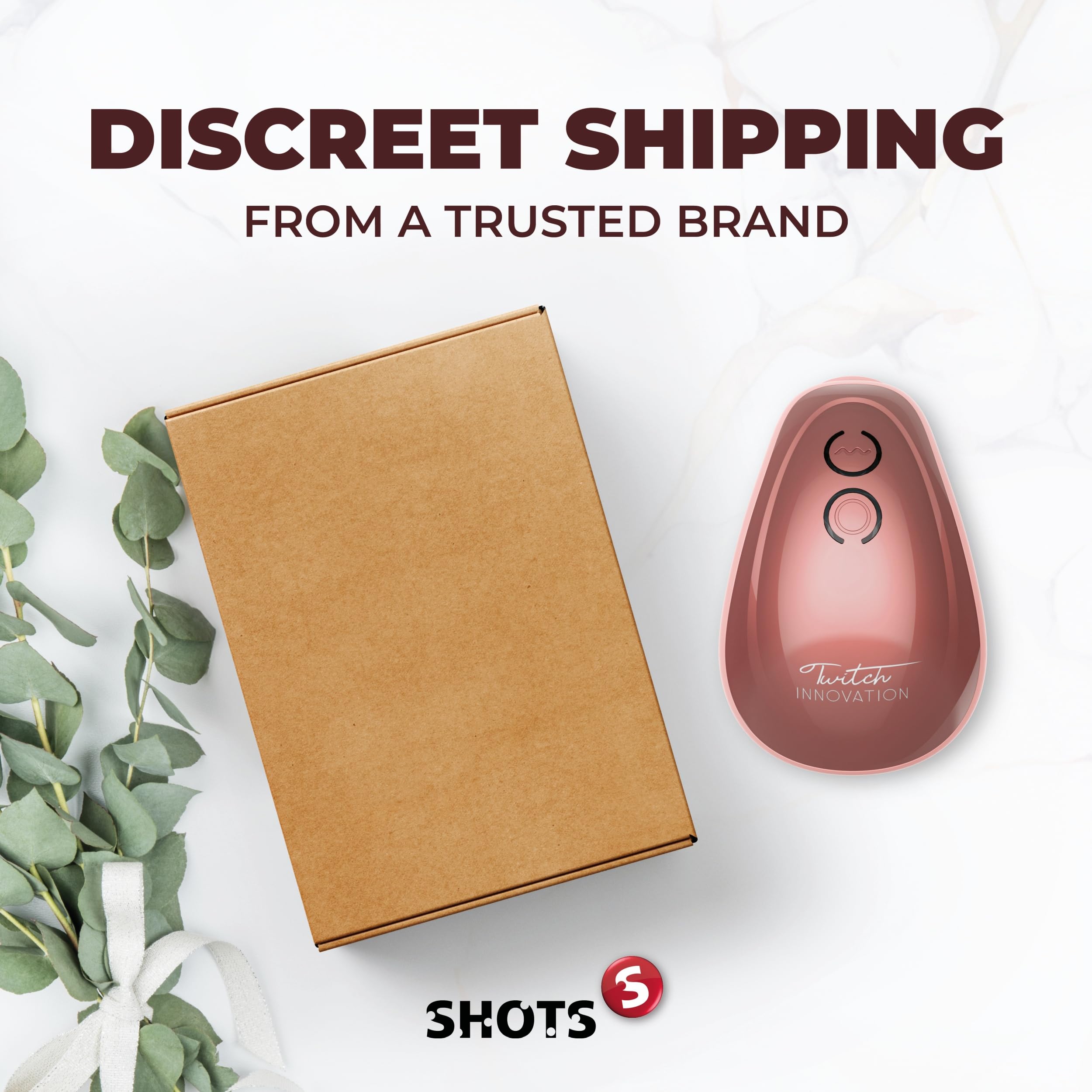 Shots Twitch Hands - Free Suction & Vibration Adult Toy (Rose Color, 222g) for Couples Play & Sensual Massage