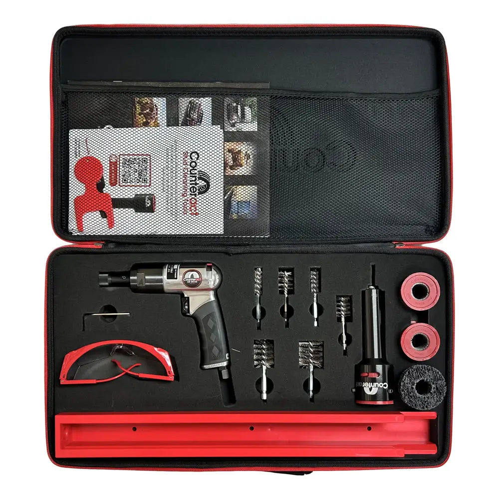 STK WMK Wheel Hub & Stud Cleaning Kit with Air Driver & Case – Professional Auto Detailing Tool for Brake Dust Removal – Perfect for DIY Car Maintenance & Mechanic Workshops