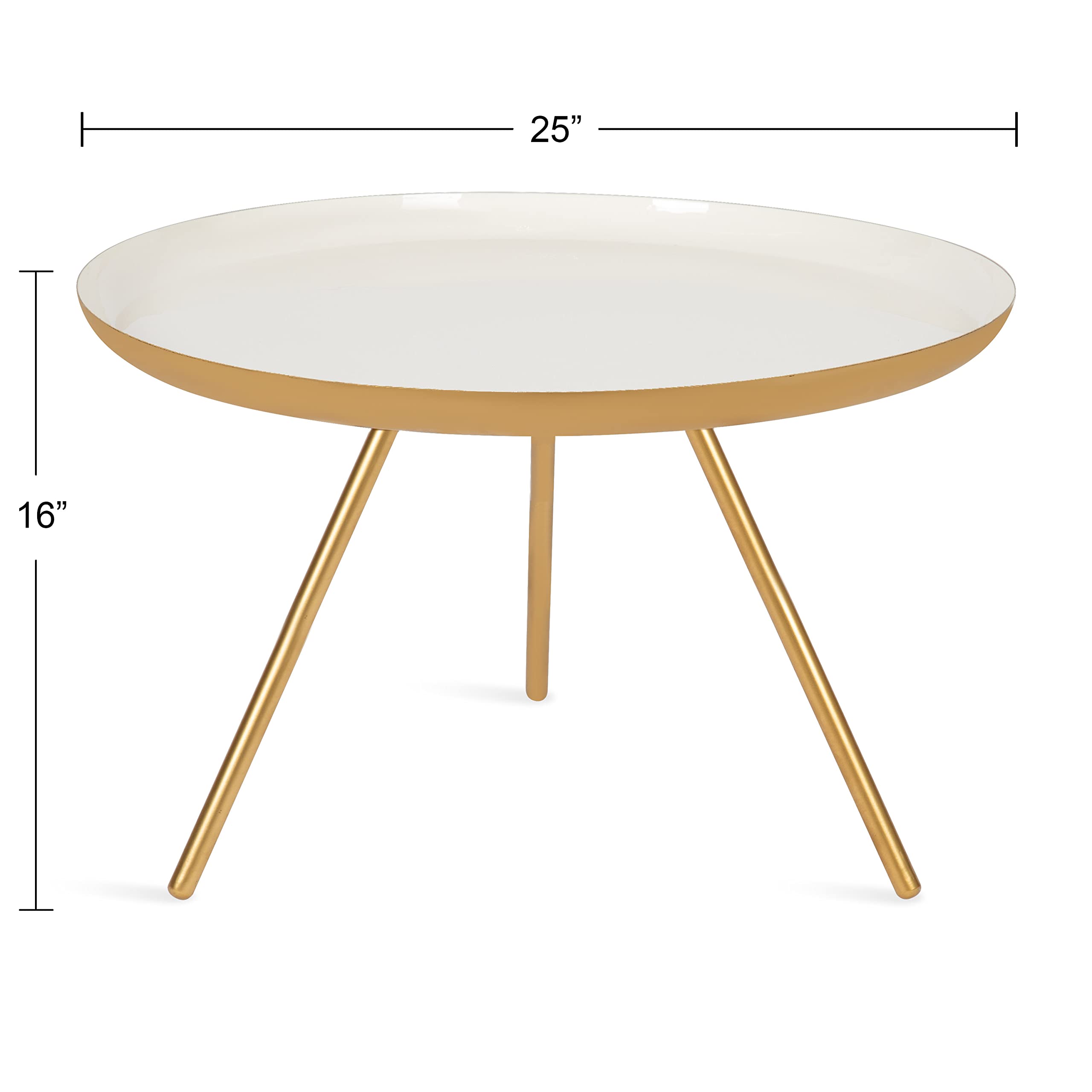 Kate & Laurel Laranya Modern Metal Coffee Table - 25