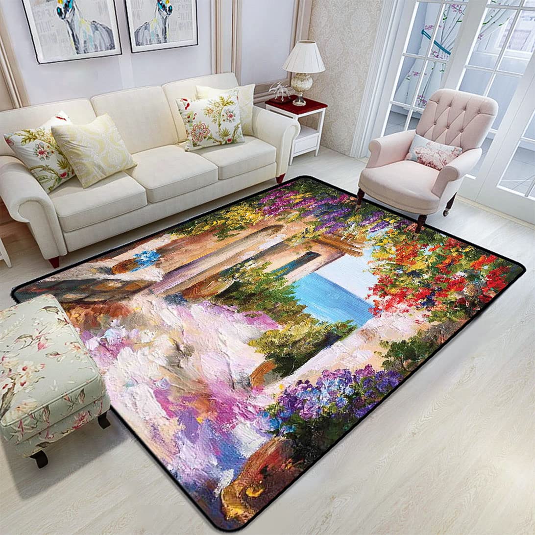Vintage Floral Rug - 6'6