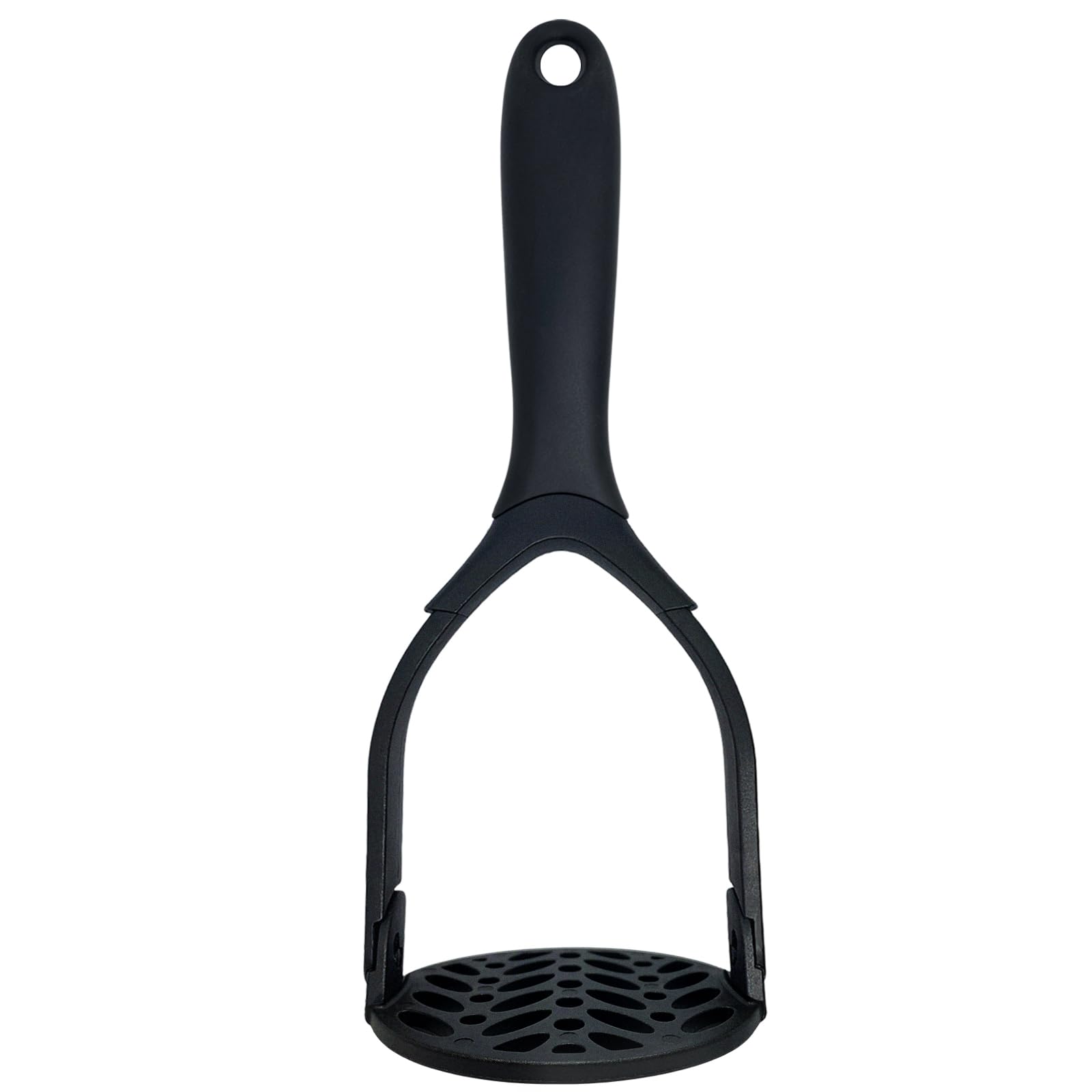 Foldable Nylon Potato Masher - Non-Stick & Non-Scratch Kitchen Tool for Mashing Potatoes, Beans, Vegetables & Fruits | Perfect for Avocados, Baby Food & Smooth Purees | Dishwasher Safe & Ergonomic Design (Black)