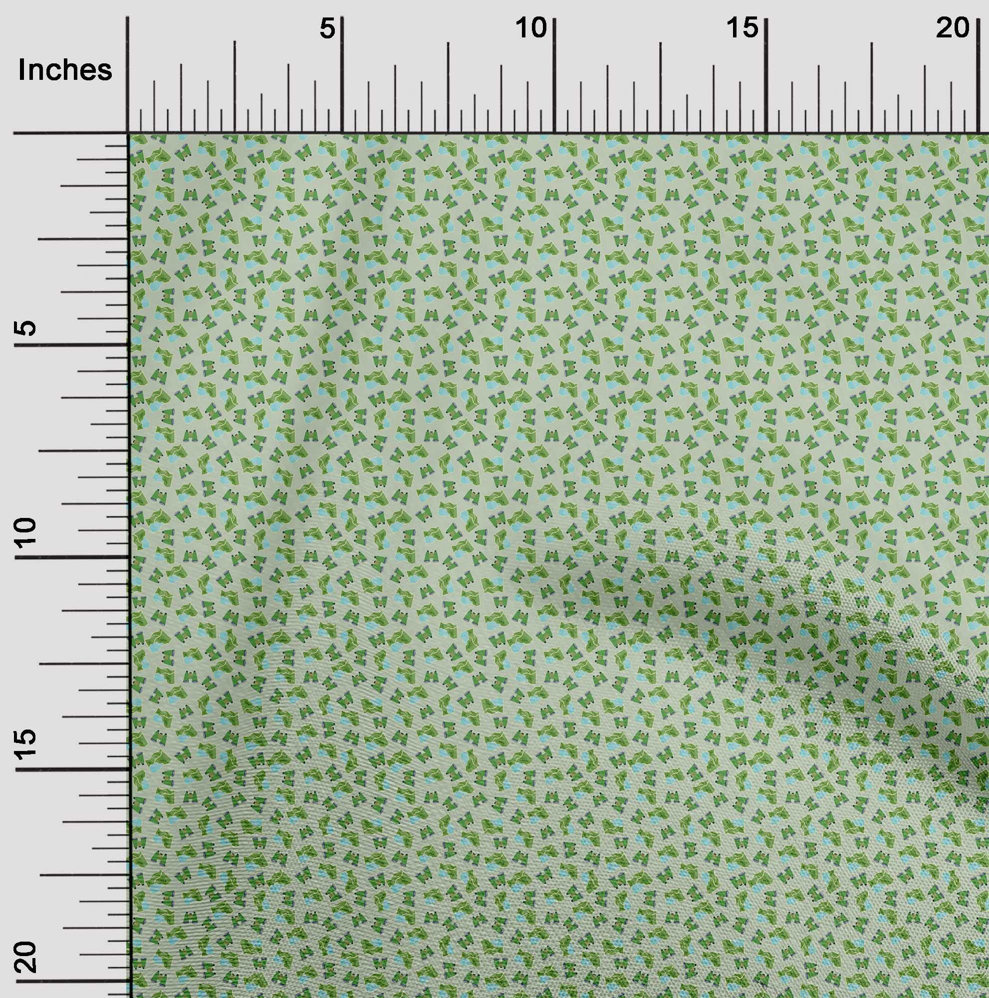 oneOone Rayon Mint Green Printed Fabric - 56 Inch Wide by The Yard for DIY Clothing & Sewing Supplies | Perfect for Travel, Dresses, Quilting & Home Decor Projects