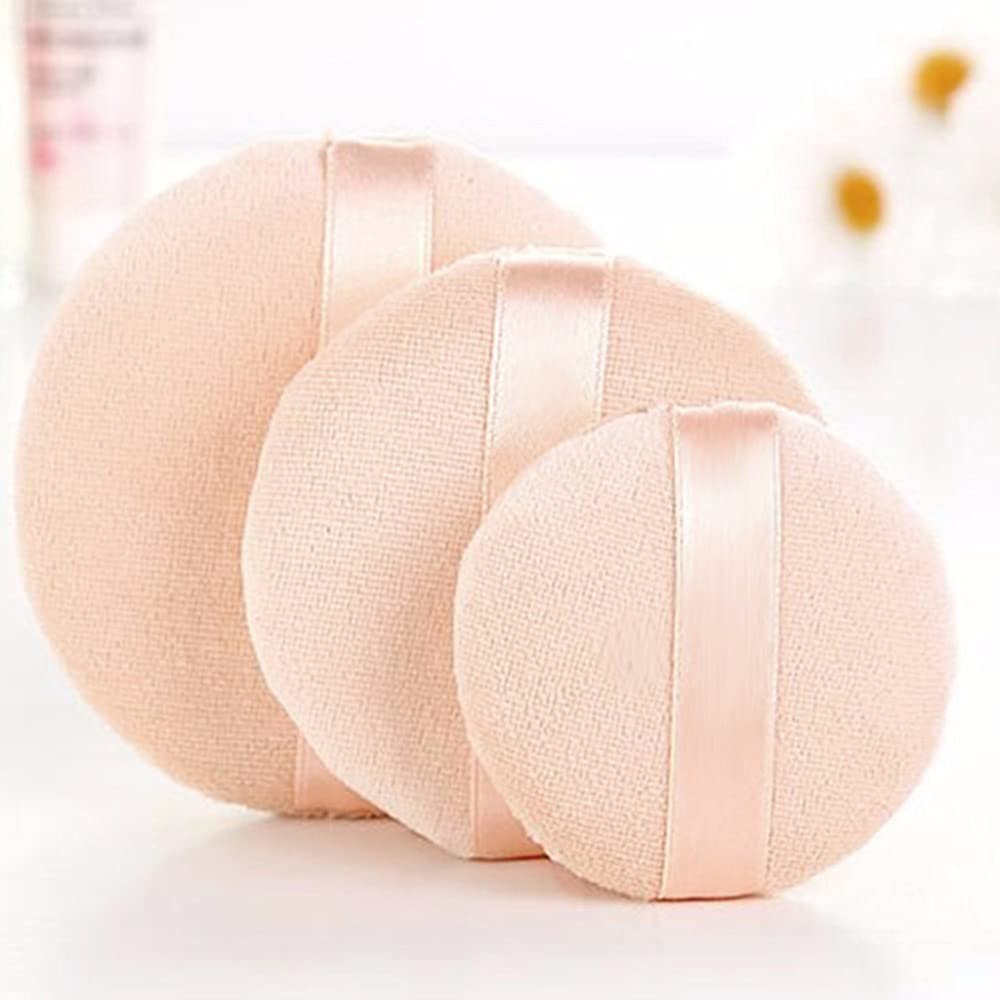 Cosluxe 6-Pack Pure Cotton Powder Puffs for Loose, Mineral & Body Powder - Soft Blending Makeup Applicators for Foundation & Setting Powder | Perfect for Travel & Professional Makeup Kits