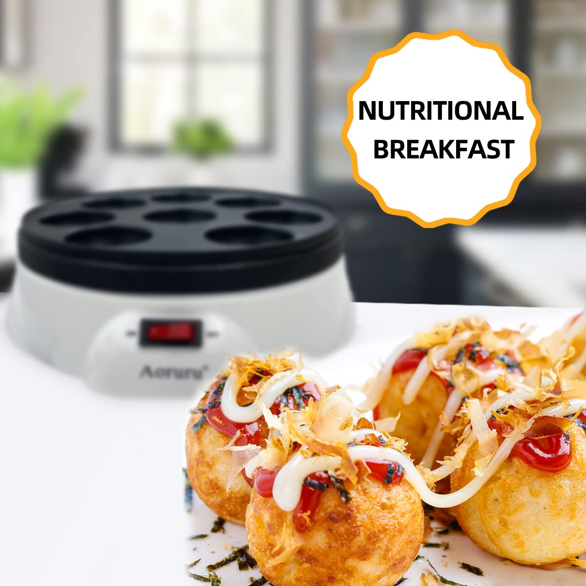 Nonstick Octopus Ball Cake Pop Maker & Aebleskiver Maker - Perfect for Birthday Parties, Dessert Buffets, and Holiday Treats