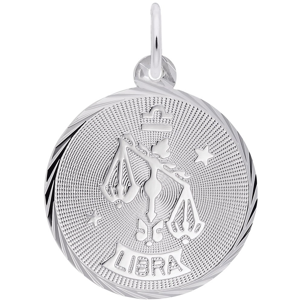 Libra Zodiac Charm Pendant - Sterling Silver & Gold Plated Charms for Bracelets & Necklaces - Perfect for Birthdays, Gifts & Jewelry Making