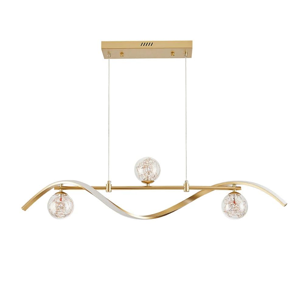 Modern Dimmable LED Linear Kitchen Island Light Fixture - 4-Light Adjustable Hanging Pendant for Dining Room, Living Room & Bar Counter - Energy Efficient Lighting for Home & Restaurant Decor