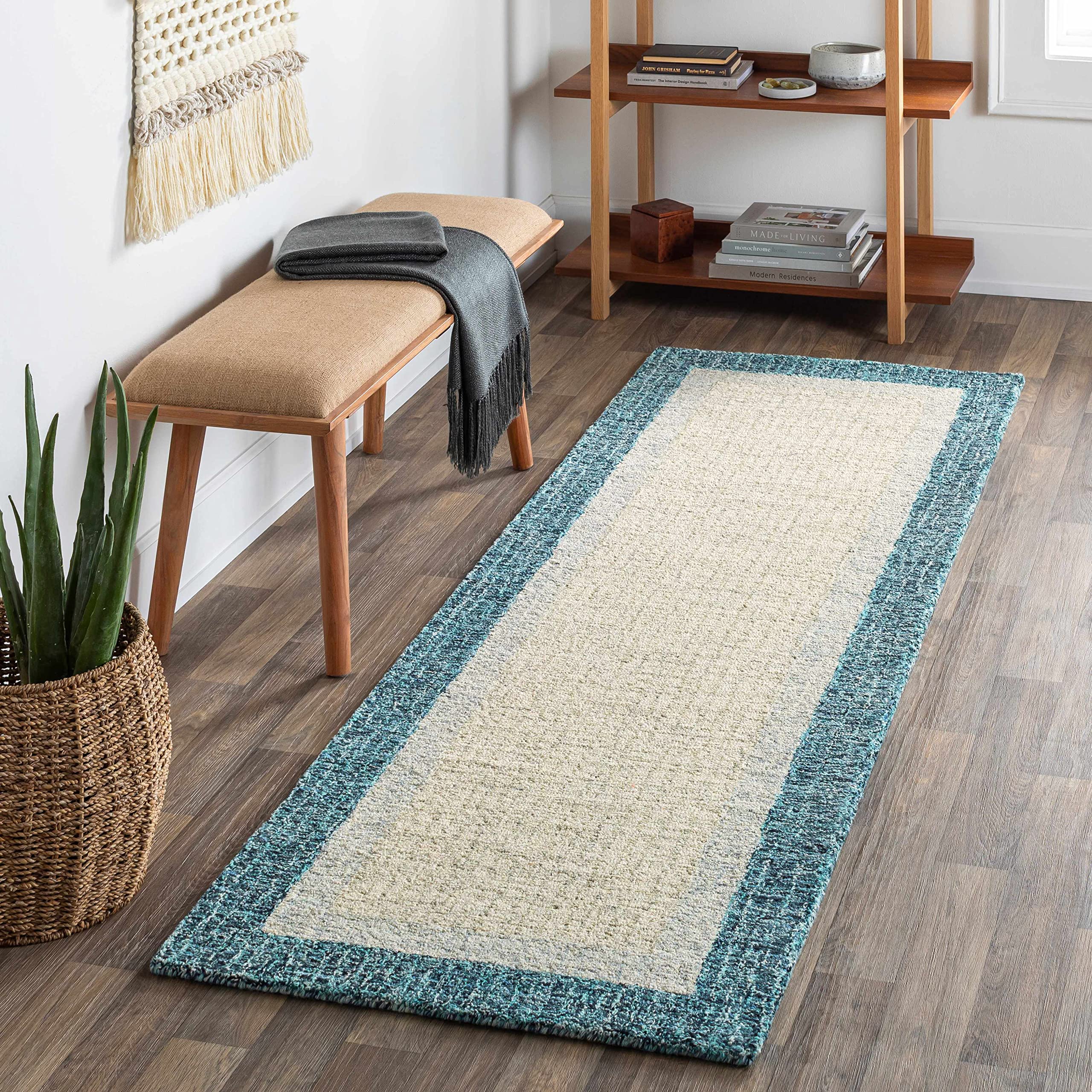 Premium Hauteloom Kuruman Wool Area Rug 12' x 15' - Soft Beige & Gray Modern Design for Living Room, Bedroom - Perfect for Cozy Home Decor & High-Traffic Areas