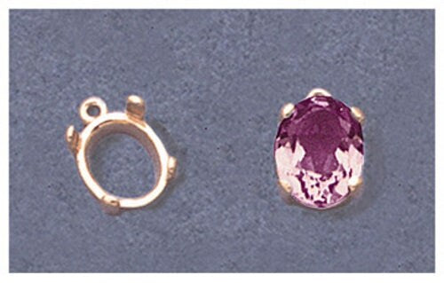 5x3mm & 9x7mm Shallow Oval Sterling Silver or 14k Gold Pendant & Earring Settings - Dangle Jewelry Findings for Handmade Necklaces & Earrings (Item# 166 150/146 150)
