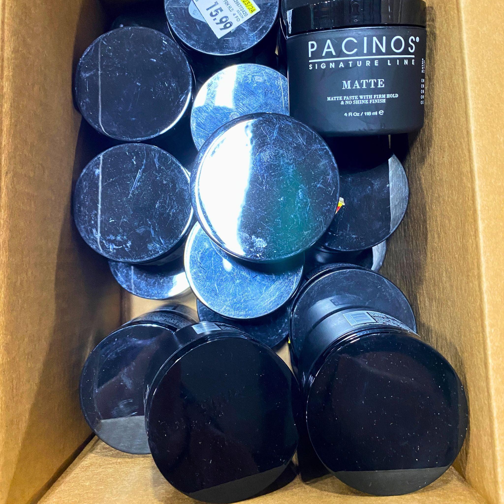 Pacinos Signature Line Pomade - Flexible Hold & High Shine Hair Styling Wax (4oz, 30-Pack) for Men's Grooming, Classic Hairstyles & Special Occasions