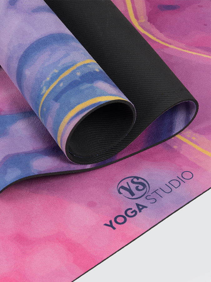 Eco-Friendly Vegan Suede Microfiber Yoga Mat 4mm - Non-Slip, Cushioned for Hot Yoga, Pilates & Home Workouts - Perfect for Beginners & Professionals