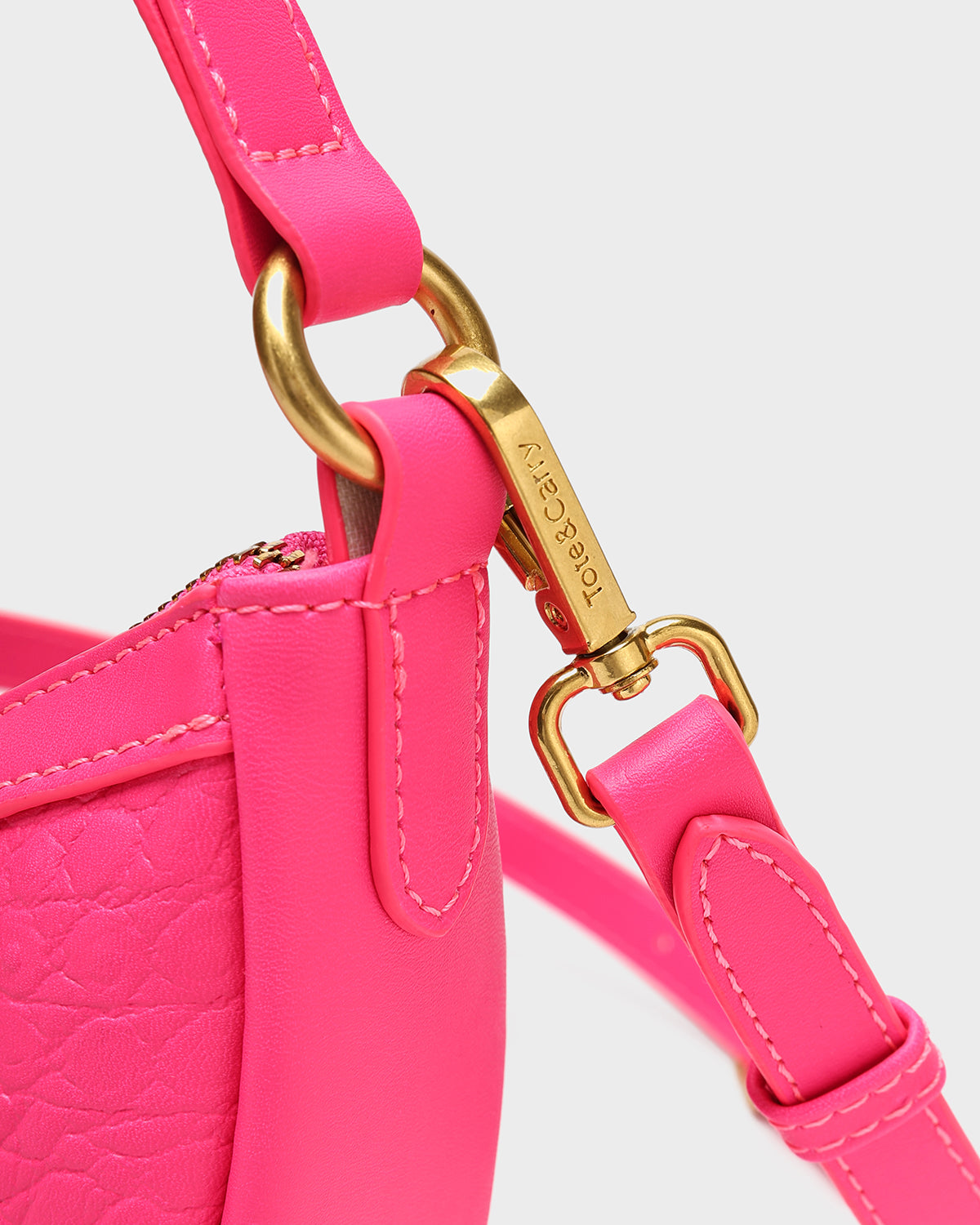 Stylish Neon Pink Shoulder Purse for Women - Trendy Crossbody Bag for Daily Use, Shopping & Travel Accessories