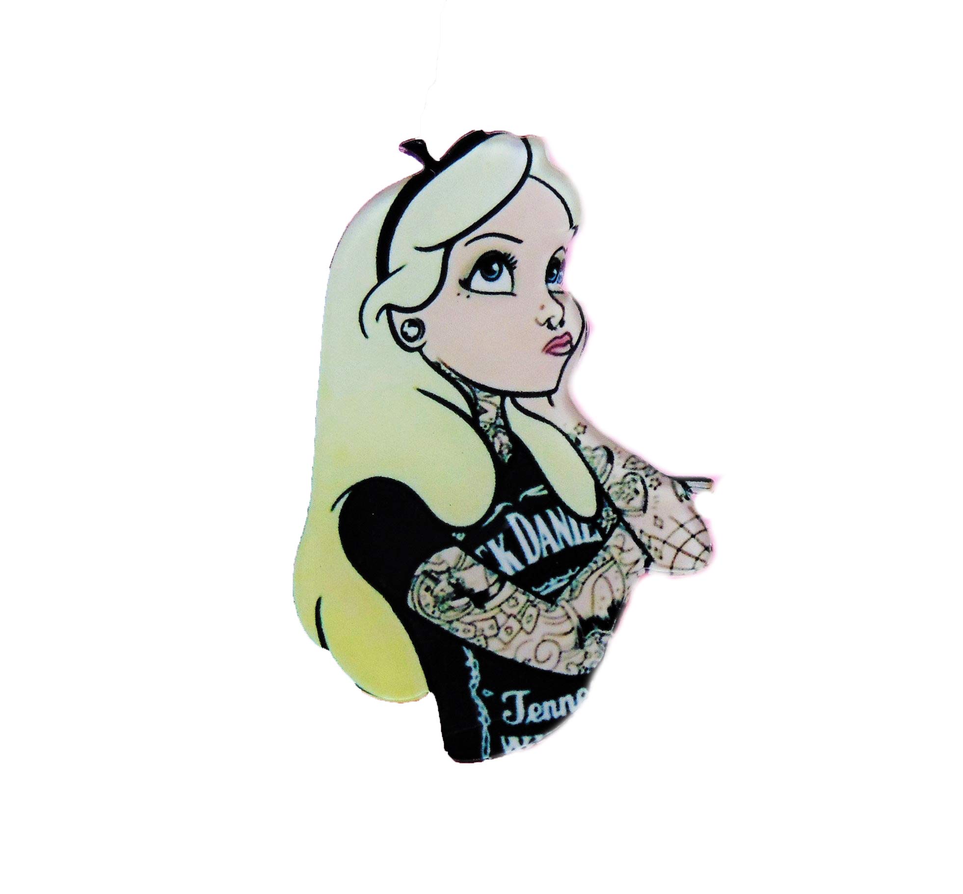 Gothic Princess Tattooed Hipster Pin - Disney Inspired Alternative Fashion Accessory for Jackets, Backpacks & Denim Vests