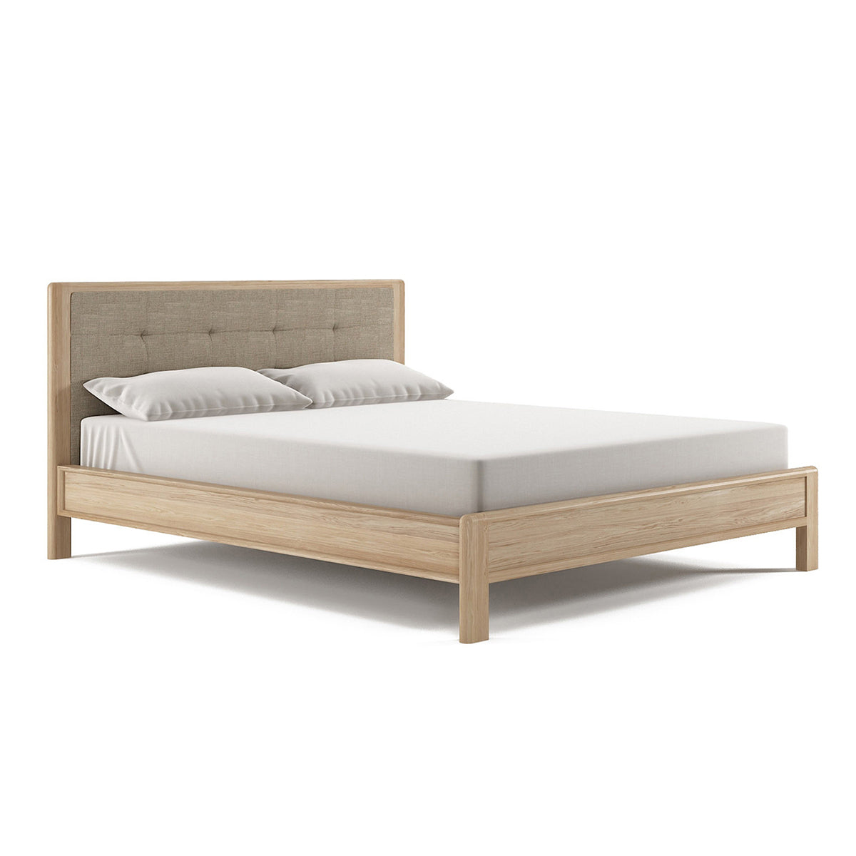 Karpenter Circa Light Bed - Modern Wooden Platform Bed Frame with LED Lights - Perfect for Bedroom, Guest Room, and Studio Apartments