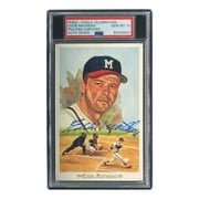 Eddie Mathews Braves Autographed 4x6 Perez Steele Postcard PSA/DNA Certified Gem MT 10 - Perfect for Baseball Memorabilia Collections and Sports Fan Gifts