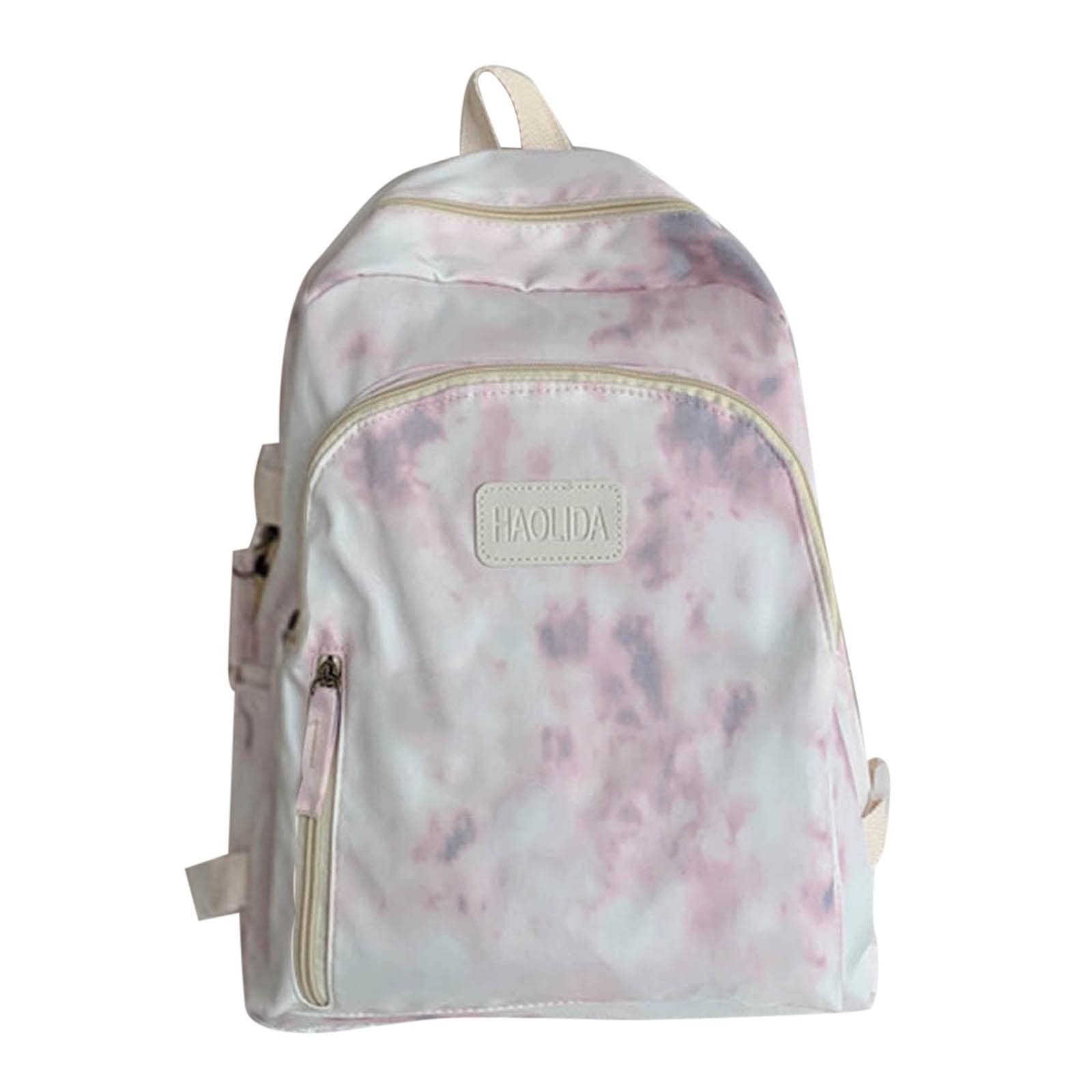 Trendy Tie-Dye Unisex Backpack for College Students - Large Laptop Bag with Durable Straps - Perfect for School, Travel & Outdoor Activities (Purple, One Size)