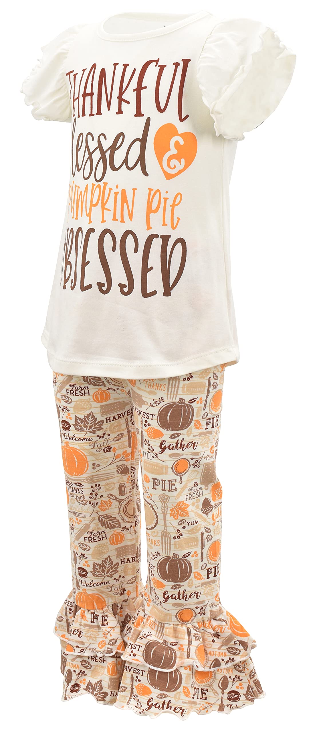 Unique 2-Piece Baby Girl Outfit - Ruffle Leggings & Shirt Set for Toddlers | Playtime & Casual Wear