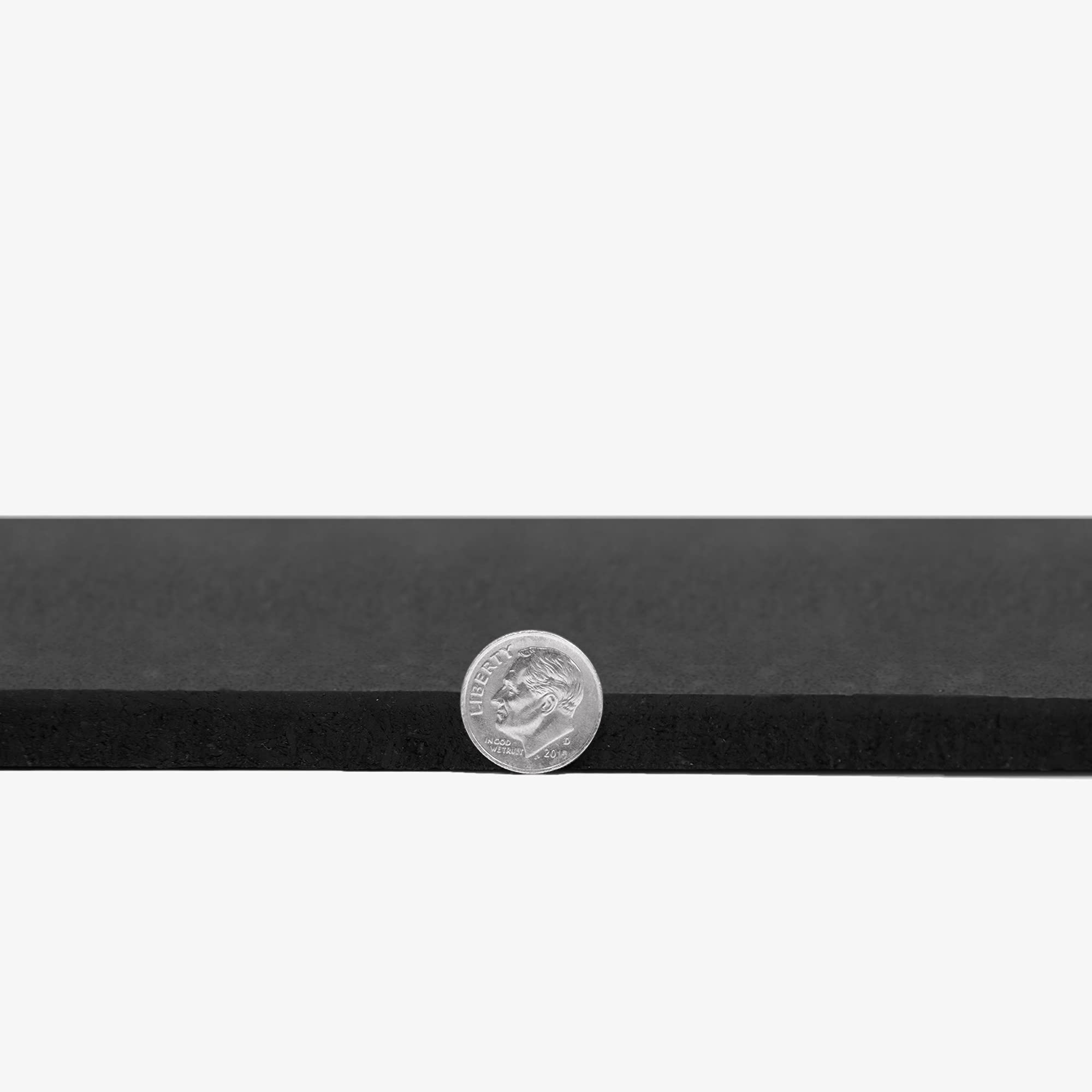 Heavy Duty 3/8 Inch Thick Recycled Rubber Flooring Roll - 4ft x 10ft Flexible Gym Floor Mat for Basement, Home Gym, Garage, Shed & Trailer | Durable & Shock-Absorbent for Workouts, Weightlifting & Equipment Protection