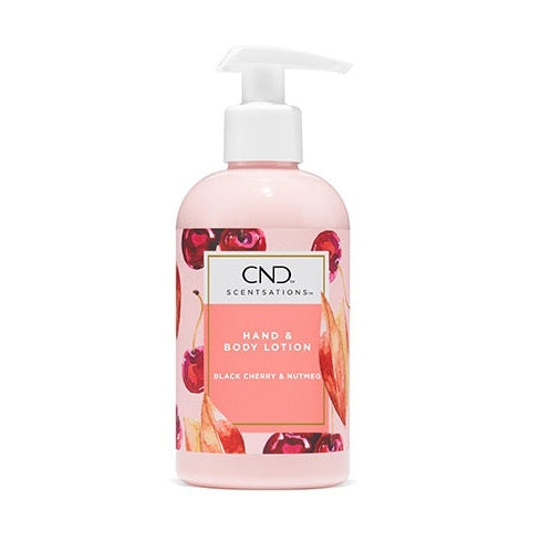 CND Scentsation Black Cherry & Nutmeg Moisturizing Lotion 8.3 fl oz (245ml) - Hydrating Body Cream for Dry Skin, Perfect for Winter Care & Daily Use
