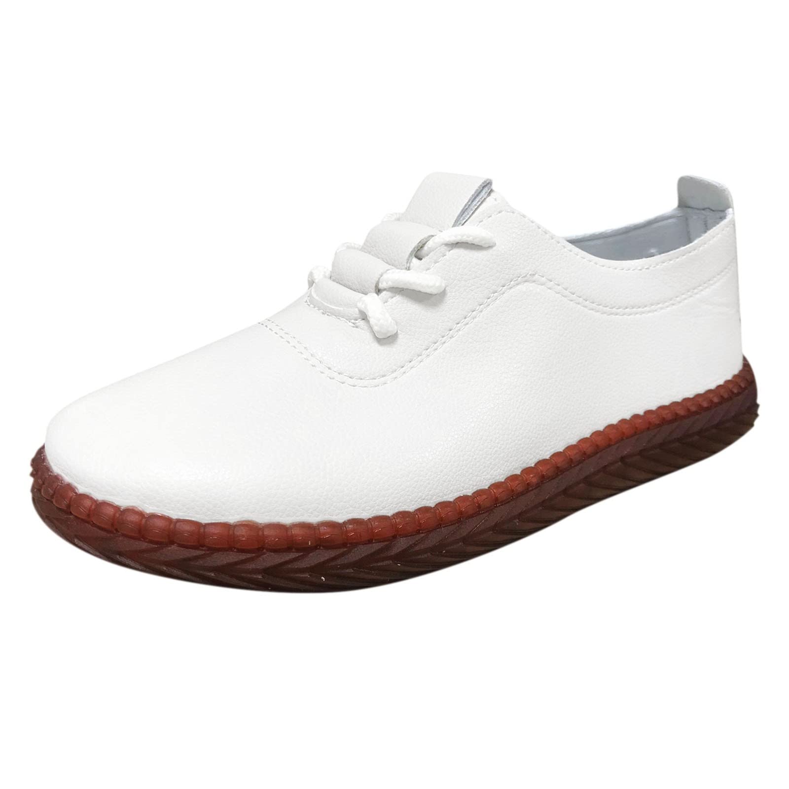 Soft & Flat Casual Leather Sole Women's Shoes - Summer Fashion Lace-Up Sandals in Solid Colors for Spring | Perfect for Walking, Travel & Everyday Wear